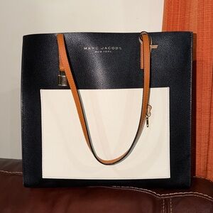 🔥🔥🔥Marc Jacobs Grind Colorblock Leather Shoulder Bag Tote